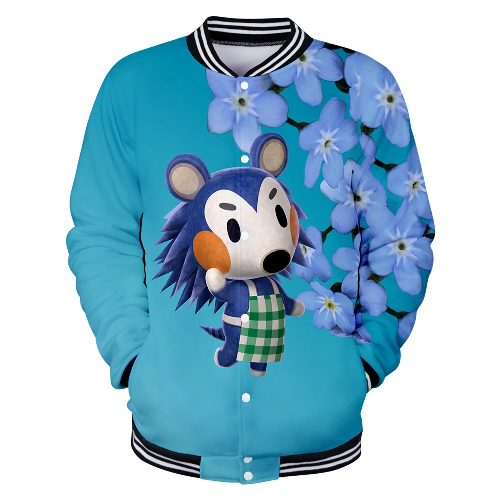 

Animal Crossing 3D V-neck baseball sportswear cute cartoon pattern men's and women's Harajuku super sports baseball uniform