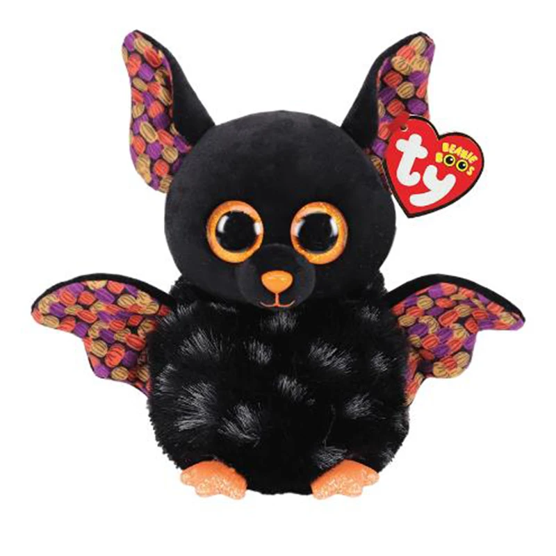 

15cm Ty Beanie Boos Halloween Bat Kids Cute Plush Toys Big Eyes Boys Girls Birthday Gifts Holiday Souvenirs