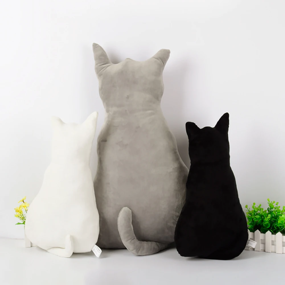 

1PC Cat Shaped Cushion Stuffed Animal Pillow Pet Sofa Chair Plush Throw Pillows Soft Plush Toys Dolls For Home Decoration Gifts