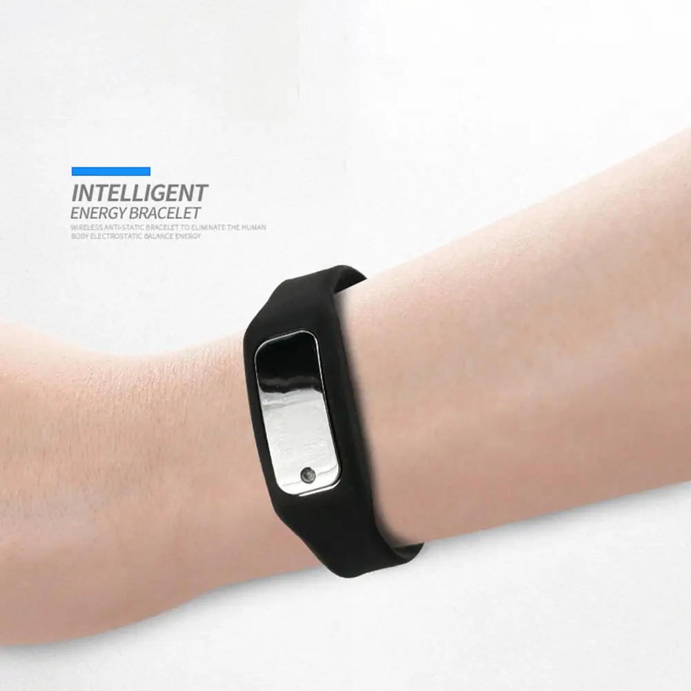 Automatic Static Removal Bracelet Human Body Anti Wristband Silicone Braceletwith Wireless Intelligent Warning Light |