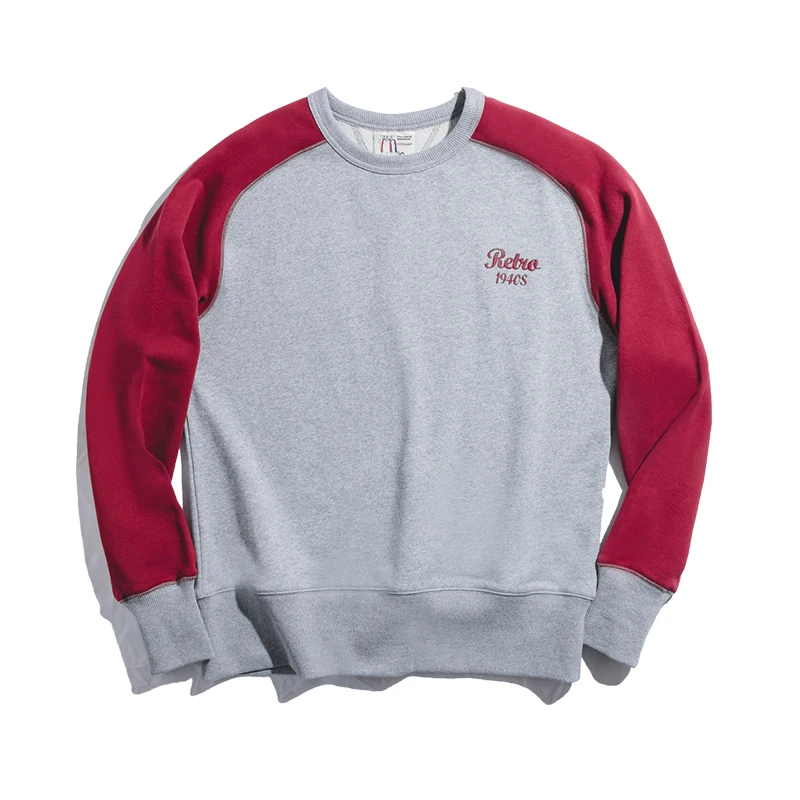 Maden Мужской Ретро Бейсбол рукав реглан свитер Осень Повседневная Свободная