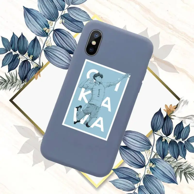 

Haikyuu Oikawa Anime cartoon Phone Case Candy Color for iPhone 11 12 mini pro XS MAX 8 7 6 6S Plus X SE 2020 XR