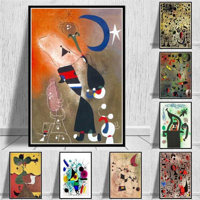 

Joan Miro Famous Paintings Abstract Posters And Prints Canvas Painting Pictures On The Wall Abstract Decorative Home Decor