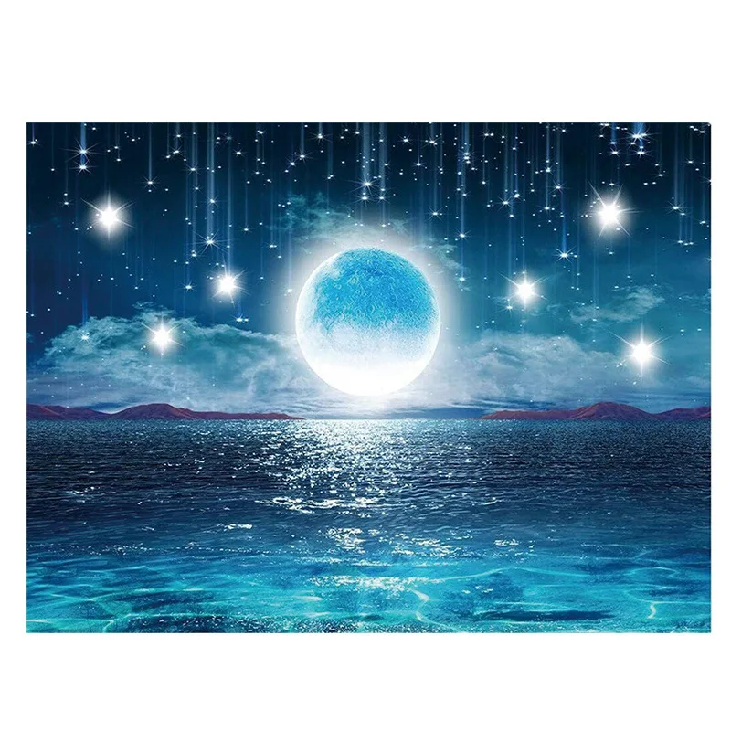 

70x100cm Tapestry Wall Hanging Mysterious Moon Ocean Landscape Decorhome Wall Decor Room Decoration Tapisserie Decoration Salon