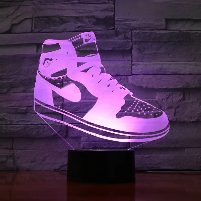 

Sneakers Night Light LED 3D Table Lamp Remote Control Basketball Nightlight Color Changing Room Decor Kids Baby Birthday Gifts