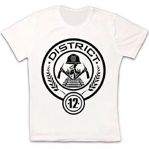The Hunger Games District 12 Ретро винтажная хипстерская футболка унисекс 721|Мужские