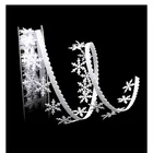 5 м Рождественский Декор белая лента из снежинок Рождественский орнамент Рождественские подарки Рождественские Новогодние украшения для новогодней вечеринки