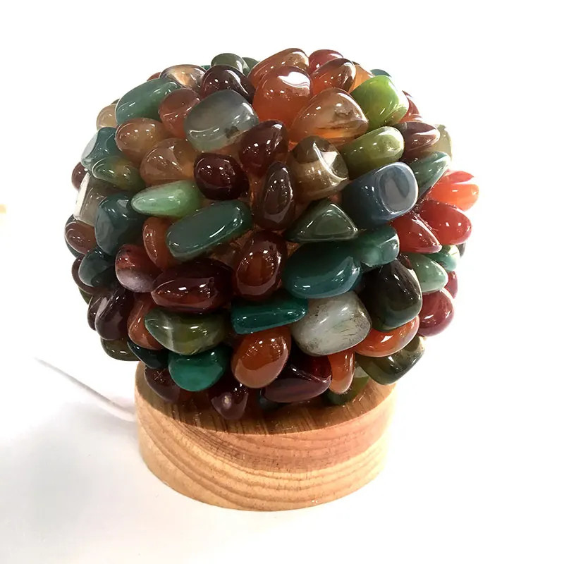 Натуральный кварц Агат лампа &quotсделай сам&quot Ночной светильник светодиодный