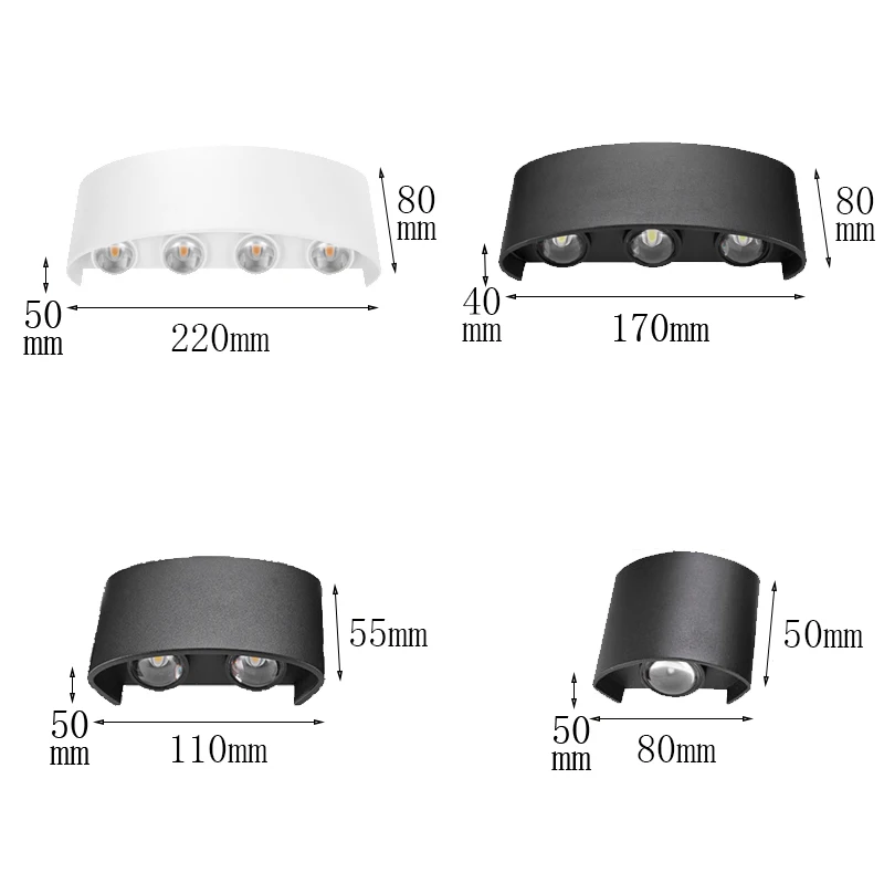 Настенный светодиодный светильник в скандинавском стиле алюминиевая уличная и
