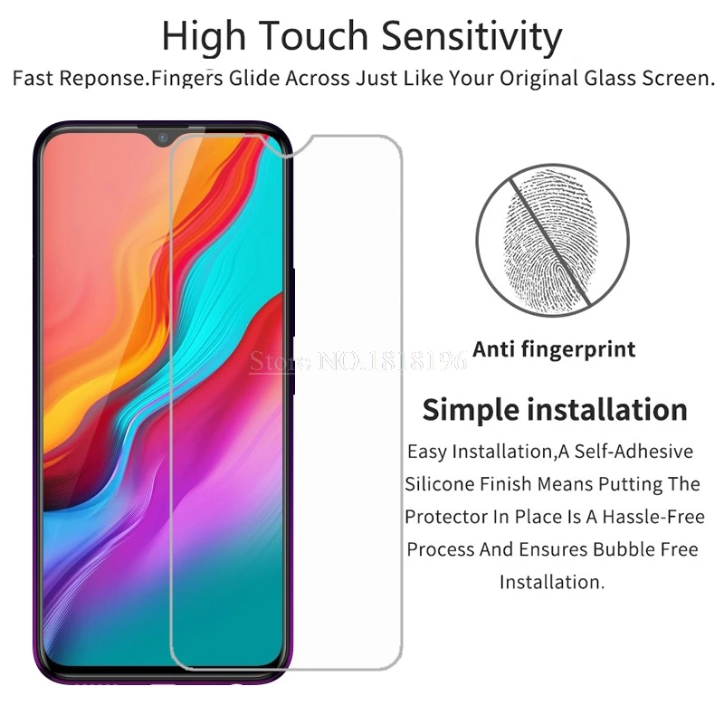 Закаленное стекло для Infinix Hot 8 защитное 9 H Защитное экрана Защитная пленка Hot8 Lite