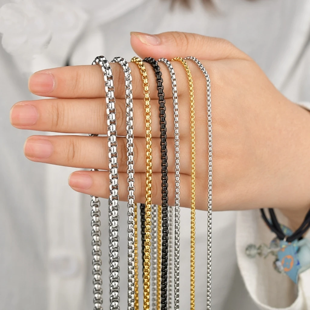 

Ожерелье из нержавеющей стали для мужчин и женщин, длинное ожерелье-чокер для пар, 2021