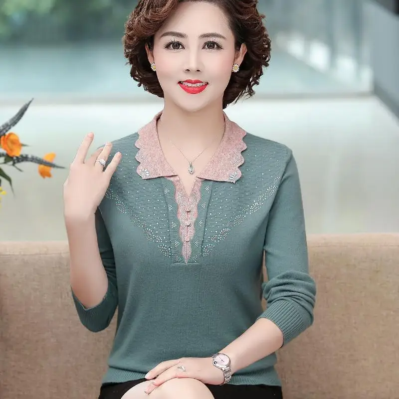 2021 женские кашемировые свитера для среднего возраста пуловеры размера плюс 4XL