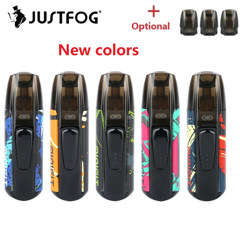 Набор цветов, стартовый набор JUSTFOG MINIFIT 370 мАч с 1,5 мл многоразовым картриджем и встроенным аккумулятором 370 мАч, электронная сигарета