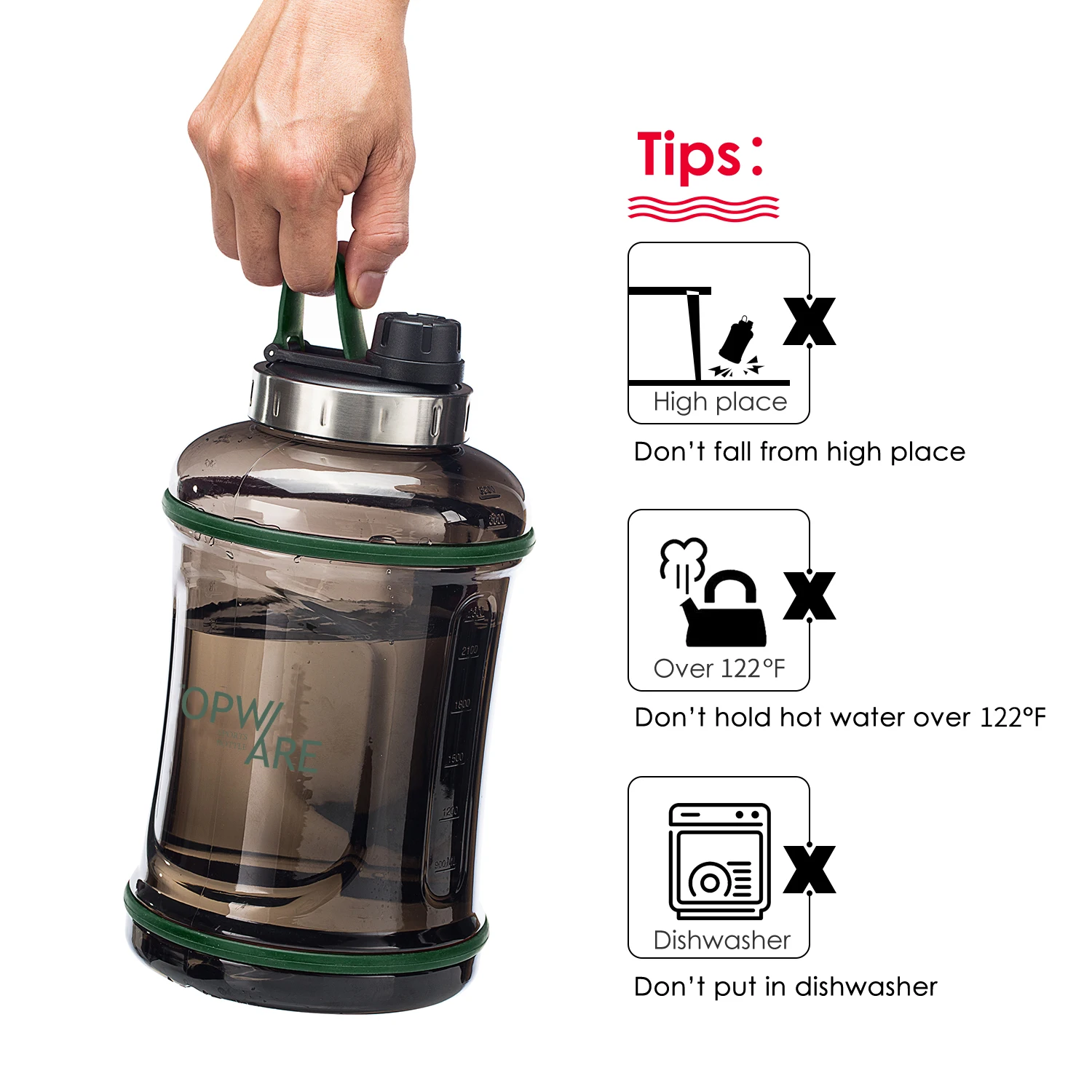 3.2L спортивный шейкер бутылка для тренажерного зала портативная многоразовая