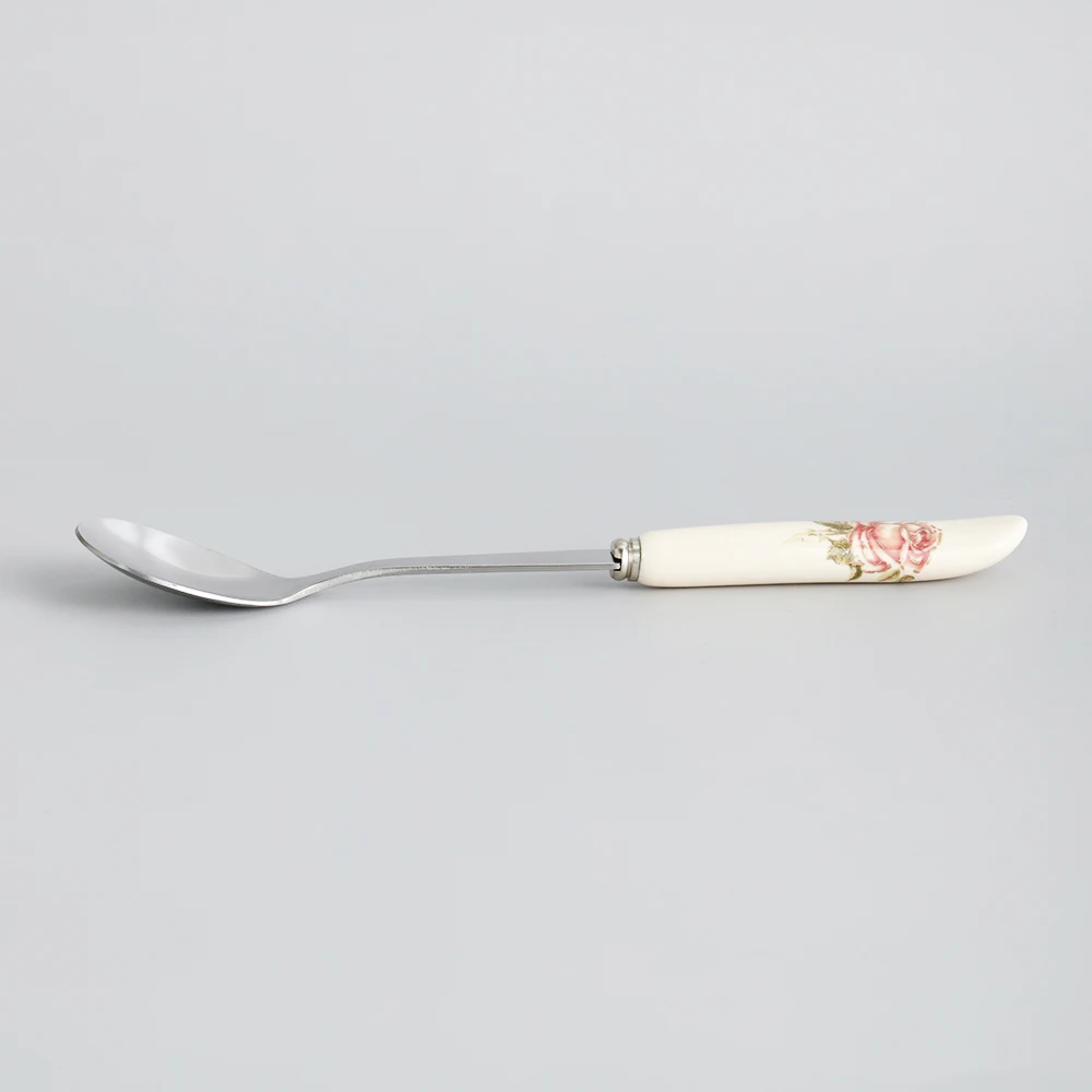 Чайная ложка из нержавеющей стали 1 шт. милые розовые цветы мини кофейная