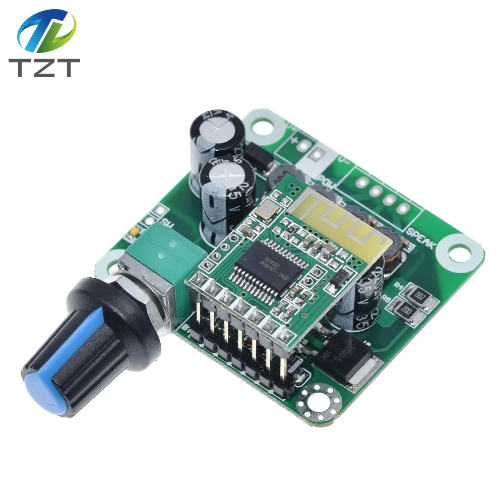 Bluetooth TPA3110 TZT Bluetooth 4,2 TPA3110 15 Вт+ 15 Вт Цифровой стерео аудио усилитель мощности плата Модуль 12 в-24 в автомобиль для USB динамик, портативный динамик - Цвет: Bluetooth TPA3110