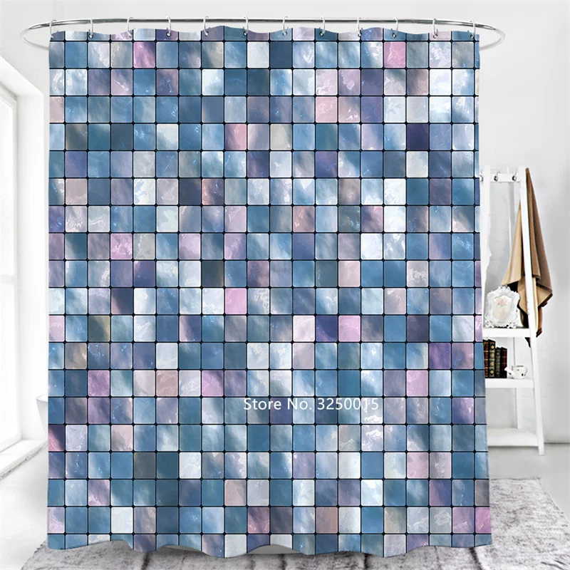 

Fashionable Color Garden Small Fresh Flower Shower Curtain 3D Digital Printing Animal Dog Cat Elephant Children Shower Curtain
