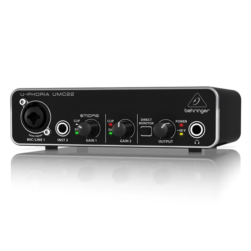 Лидер продаж звуковой интерфейс BEHRINGER UMC22/UM2 микрофон усилитель для наушников