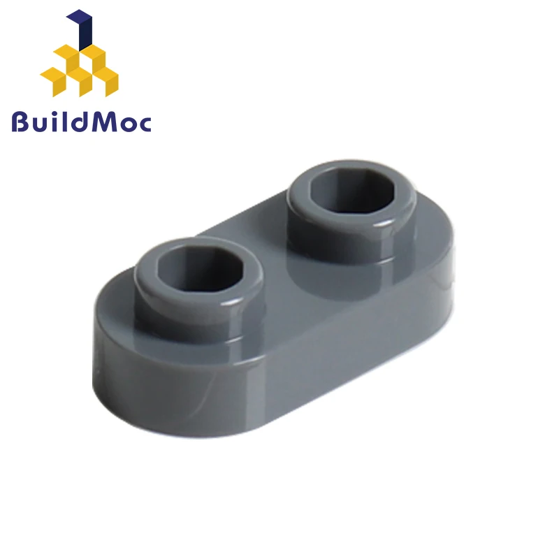 BuildMOC 35480 пластина 1x2 закругленная с 2 открытыми стержнями для строительных блоков