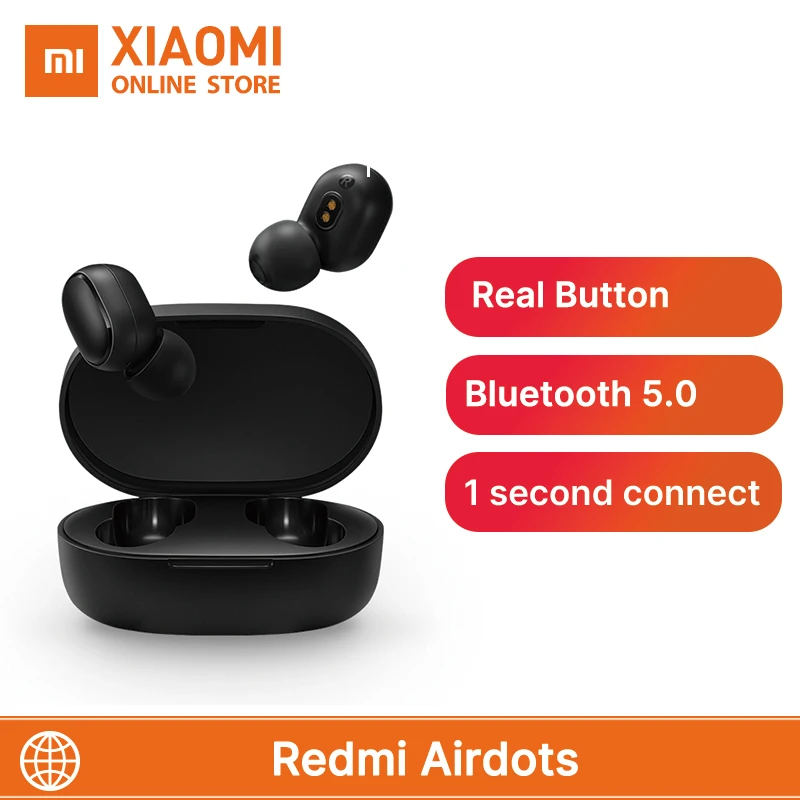 Оригинальные беспроводные наушники Xiaomi Redmi Airdots TWS Bluetooth 5 0 с голосовым