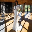 Женское свадебное платье-русалка, элегантное платье до пола с V-образным вырезом и бусинами, 2021