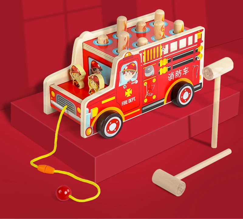 

Wooden Play Whac-a-mole Game Montessori Learning Educational Toys Puzzle Game Restoration Training Toy For Children & Kids