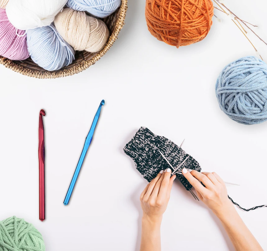 22 шт./компл. Крючки из нержавеющей стали для вязания спицы 2 8 мм Швейные