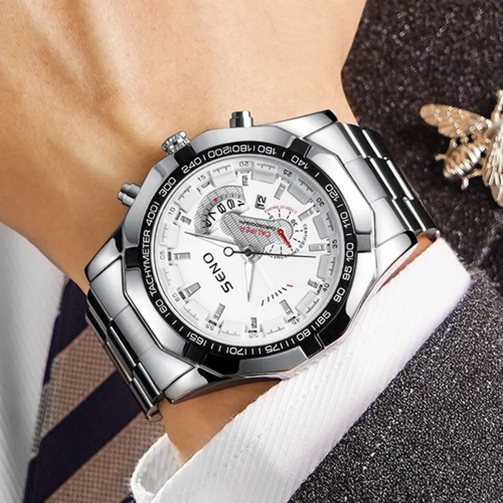 2021 new fashion men's watch stainless steel waterproof sports quartz watch Relogio Masculino luxury personality automatic Clock