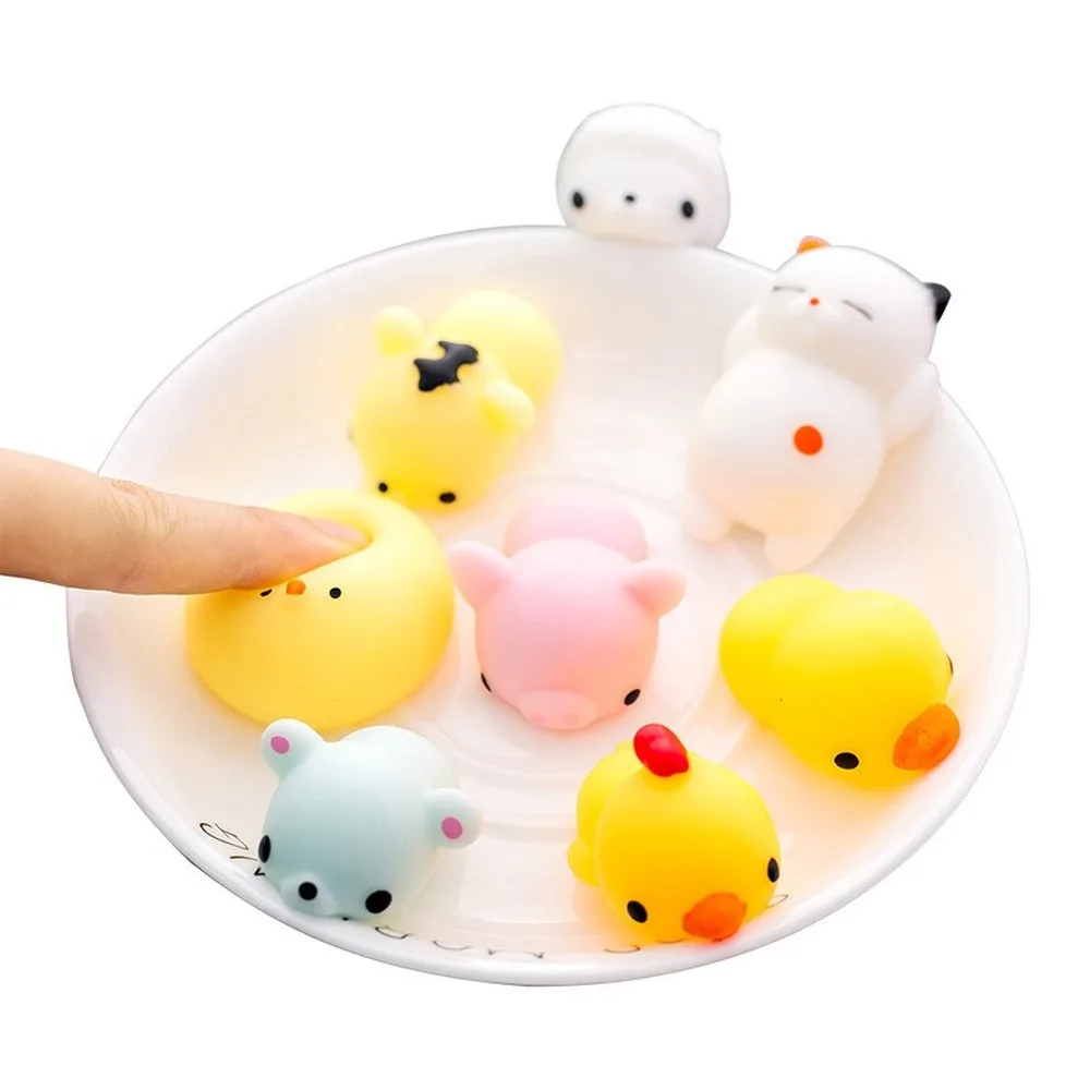 Juguete de animales blandos para apretar, bola antiestr&eacute;s, Mochi Rising, suave y pegajosa, regalo divertido, 1 pieza-1