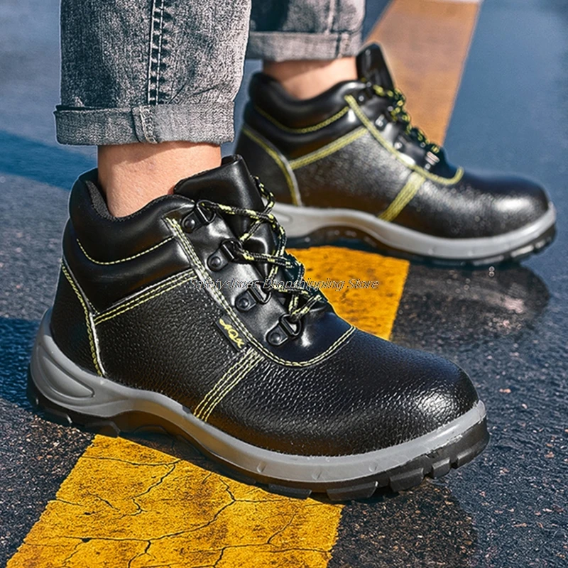 

Non-slip Shoes Safety Boots Men's Shoes Lightweight Winter Sneakers For Men Ankle Boots Steel Toe Cap Shoes Protective Boots