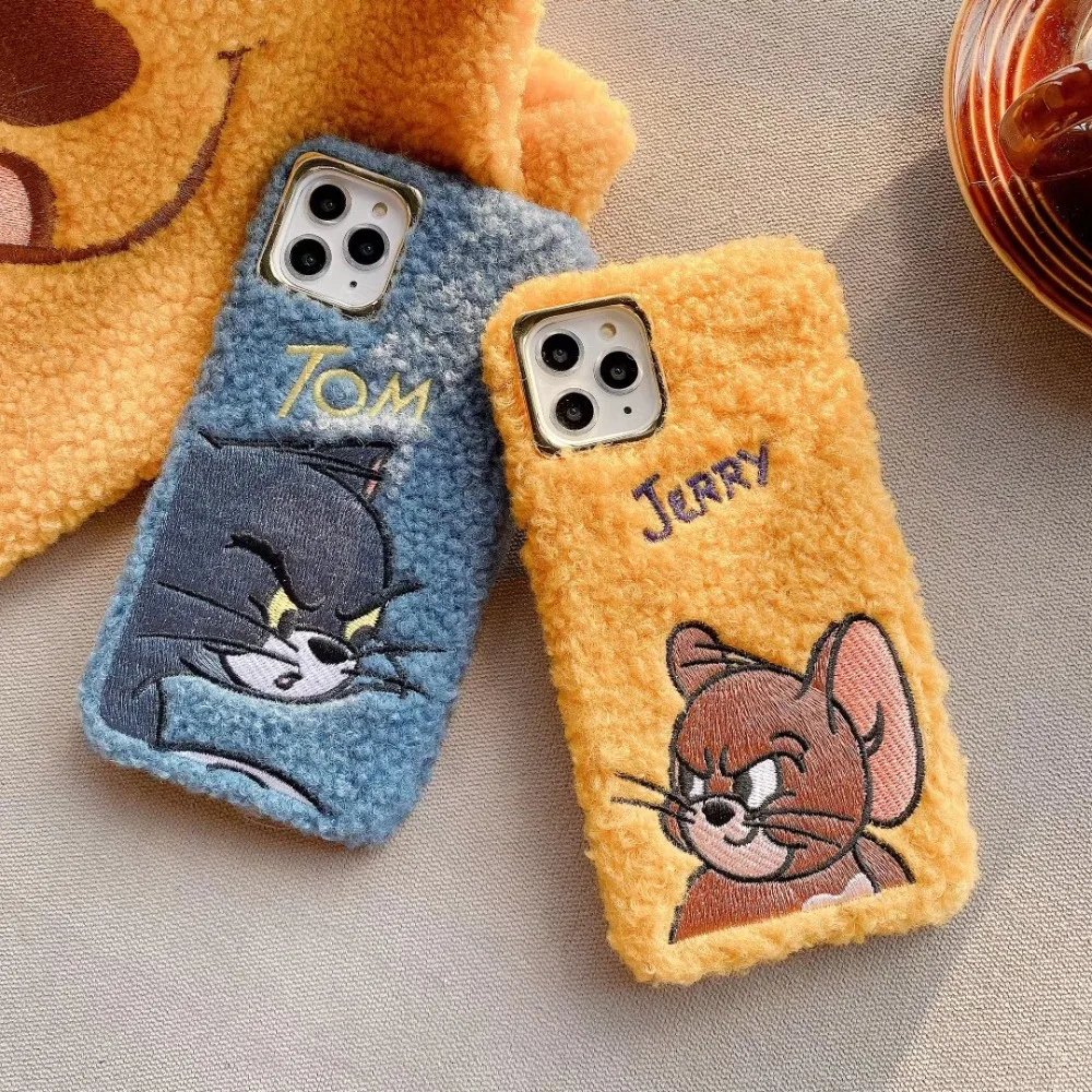 Для iPhone 11 Pro Max X XS XR Duffy Bear Monsters Tom Jerry Forky меховой пушистый теплый чехол для iPhone 7 8 Plus