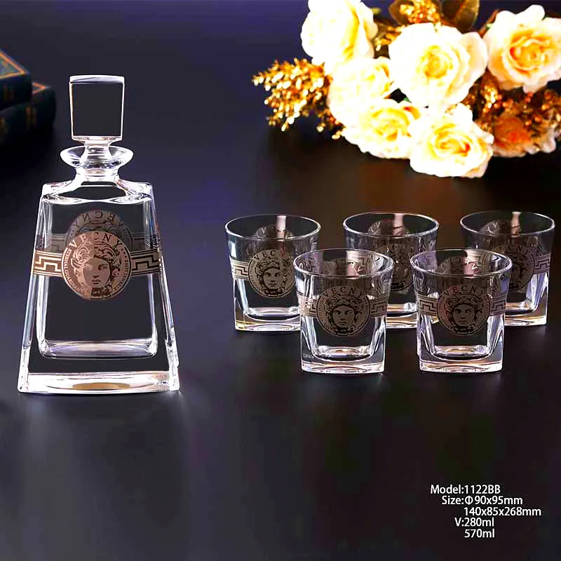Набор хрустальных бокалов для виски набор питья сепаратор вина и 6 свадебные