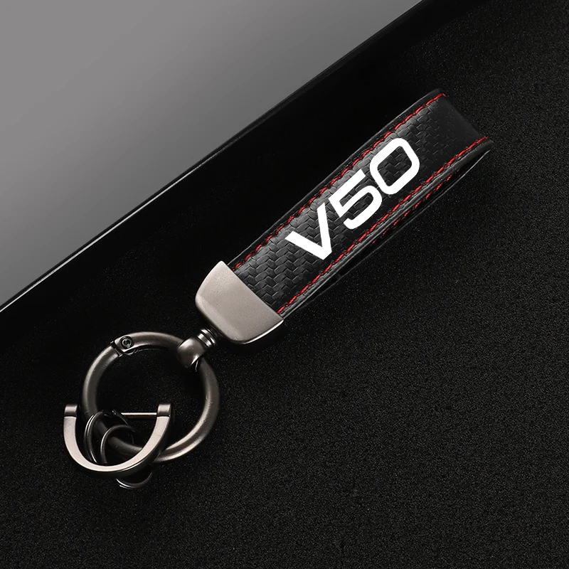 Высококачественный кожаный автомобильный брелок для ключей с поворотом на 360