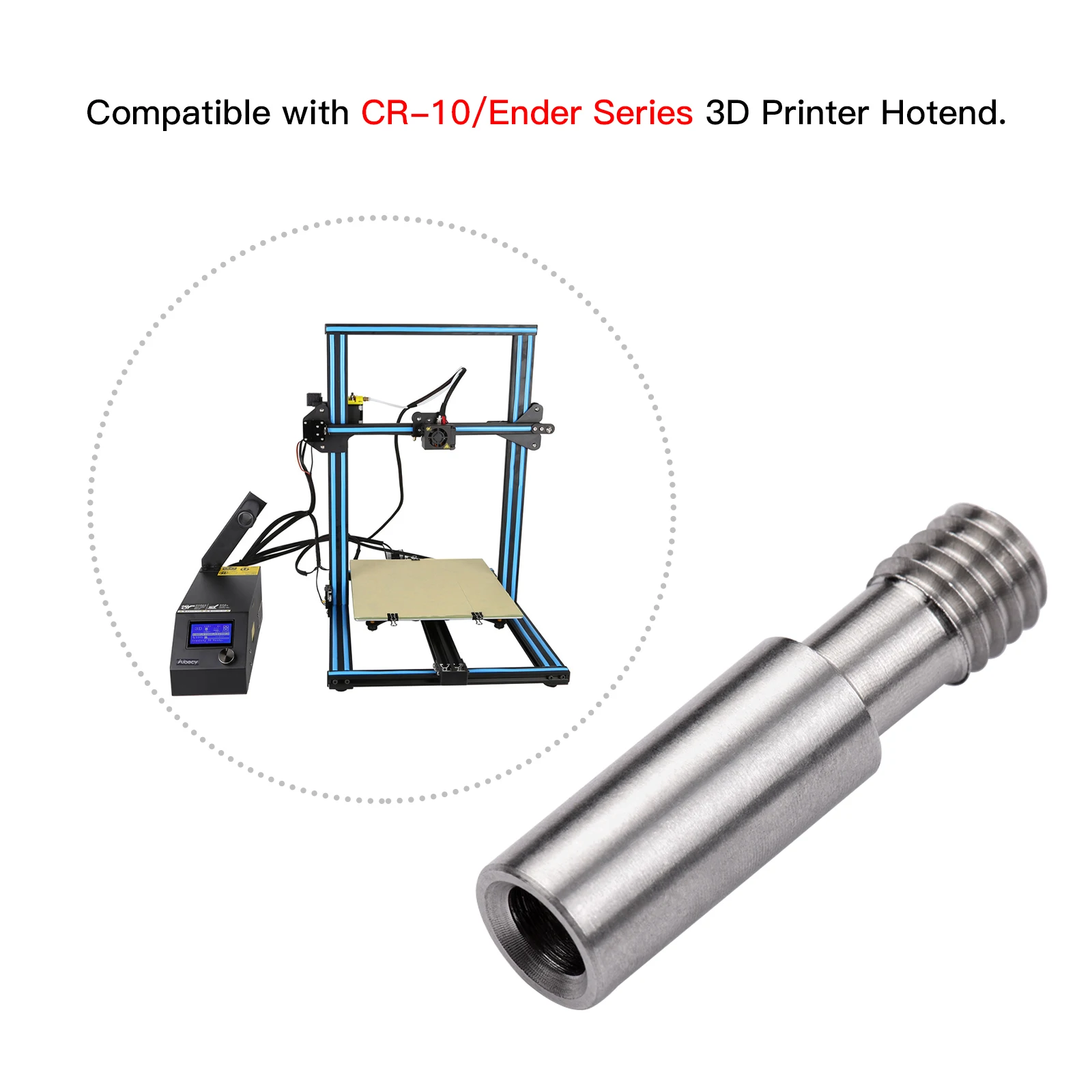 

Aibecy 1/3/5pc 26mm Length All-Metal Heatbreak Throat MK8 Extruder Throat Tube M6 Screw 3D Printer Parts for Ender 3/Ender pro