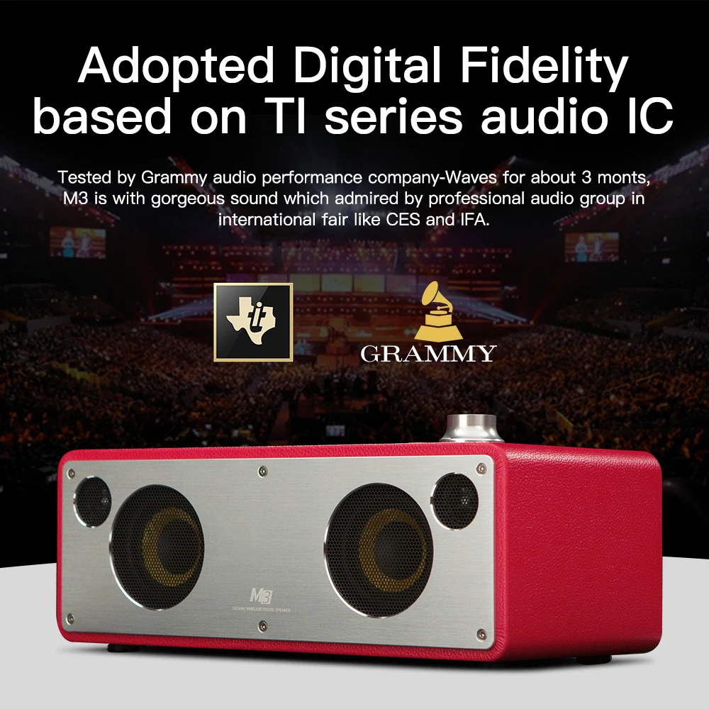 GGMM M3 WiFi/Bluetooth 4 0 Беспроводная колонка цифровая 3D Hi Fi с объемным звуком портативная