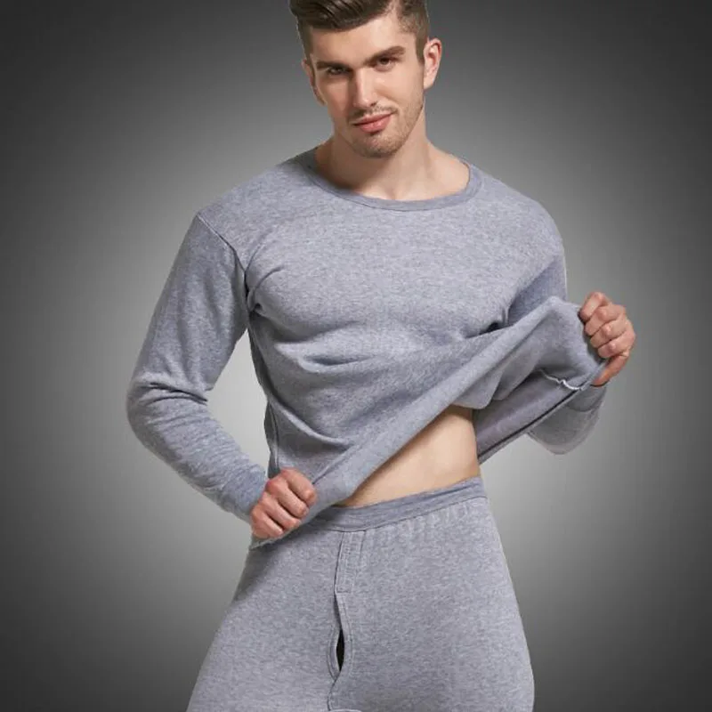 Новый стиль термобелье Наборы для мужчин зимнее Длинная зимняя одежда плотная