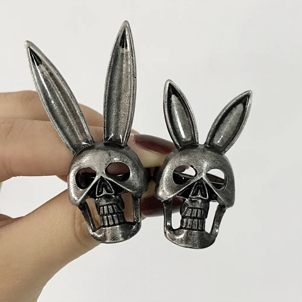 

New Punk Rabbit Skull Ring Retro Charm Animal Rabbit Skeleton Gothic Adjustable Ring Men's and Women's Party Jewelry