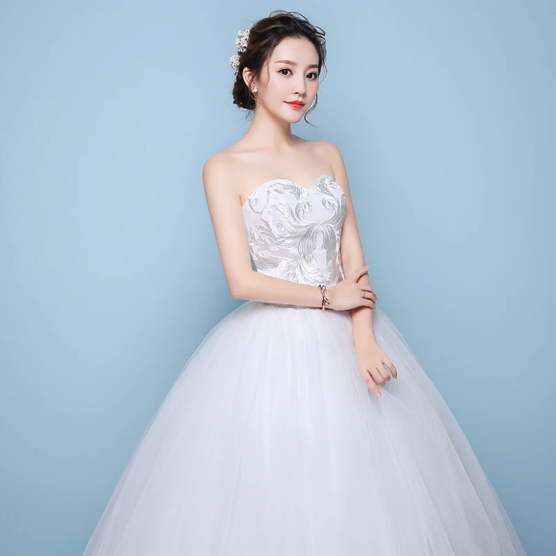 Сексуальное свадебное платье новые Бальные платья невесты без бретелек атласное