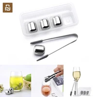 new youpin circle joy ice cube reusable 304 stainless steel washable chilling cool ice mold for whiskey wine corks fruit juice