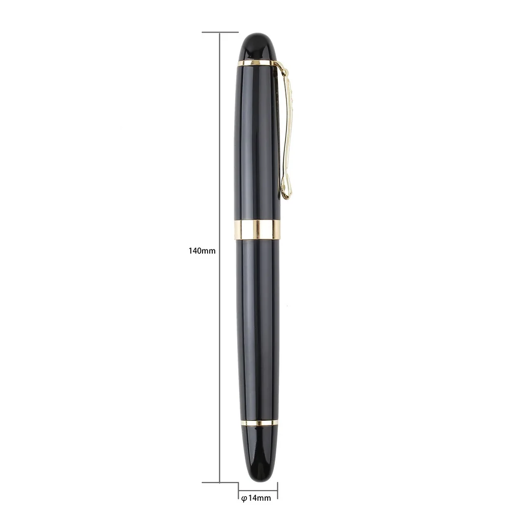 

Upscale X450 Black Color Fountain Deep Twist Carven Medium Nib Gold Trim Fountain Pen Study Office Pens free shipping