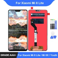 aaa for xiaomi mi 8 lite lcd display touch screen digitizer with frame assembly repair parts replace for xiaomi mi 8 lite mi 8x