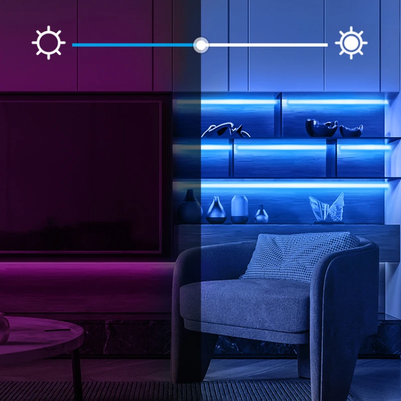 

5M 10M Smart WiFi LED Strip RGB 5050 SMD Flexible Tape Led Ribbon Background Wall TV Background Lighting With Phone APP Control