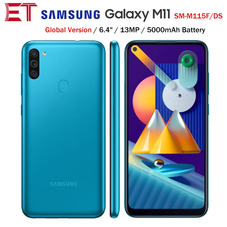 Смартфон Samsung Galaxy M11 M115F/DS 6 4 дюйма 2 SIM-карты 3 + 32 ГБ 5000 мАч 13 МП Android 10 | Мобильные