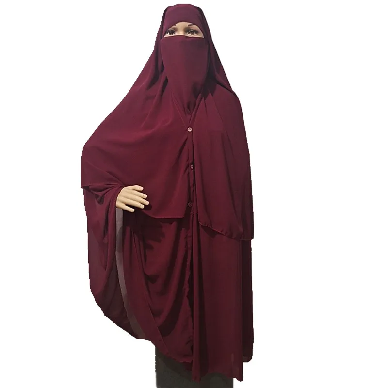 

Ramadan Prayer Long Khimar Jilbab Abaya Muslim Women Prayer Garment Dress Hijab Fashion Islamic Full Cover Burka Niqab Clothes