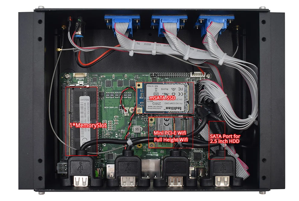I5 4200u безвентиляторный industial Mini PC Windows 7 10 Core i7 5500U 2* Intel Lan 6* RS232 COM компьютер 2955u Wi-Fi 2* HDMI 4 k HTPC