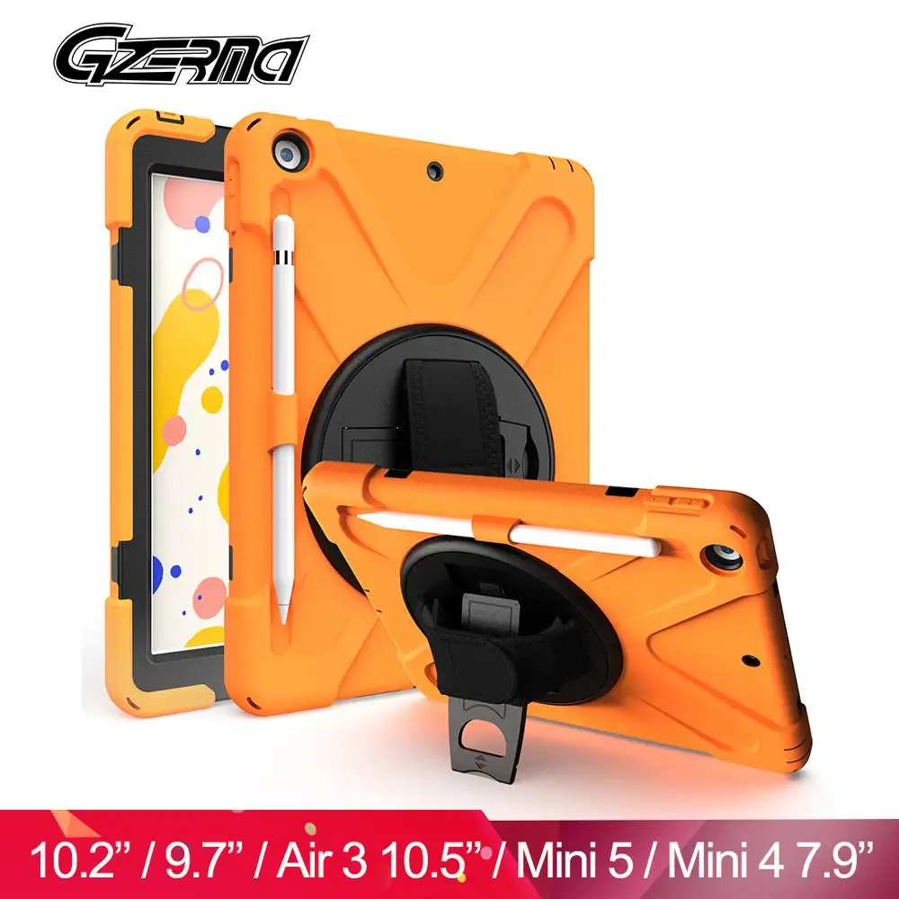 Противоударный чехол для iPad 10 2 дюйма 9 7 Air 3 2019 Mini 5 4 с держателем карандашей