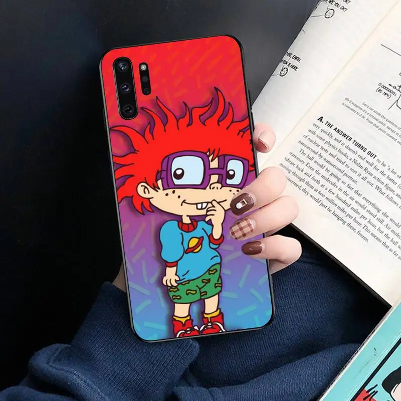 

HPCHCJHM cartoon amine girl Soft black Phone Case For Samsung Note 7 8 9 10 pro Galaxy J7 J8 J6 Plus 2018 Prime