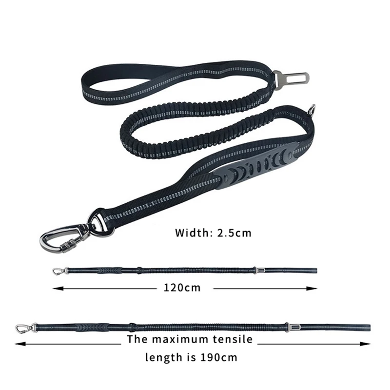 

Safety Dog Car Leash Traction Rope Leash Traction Rope Car Seat Belt Nylon Cushioning Reflective Safety Rope Pet Supplies