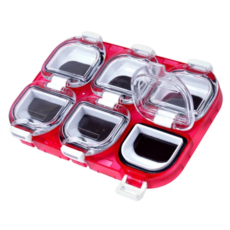 Рыболовные аксессуары коробка магнитная водонепроницаемая 6 сеток рыболовный