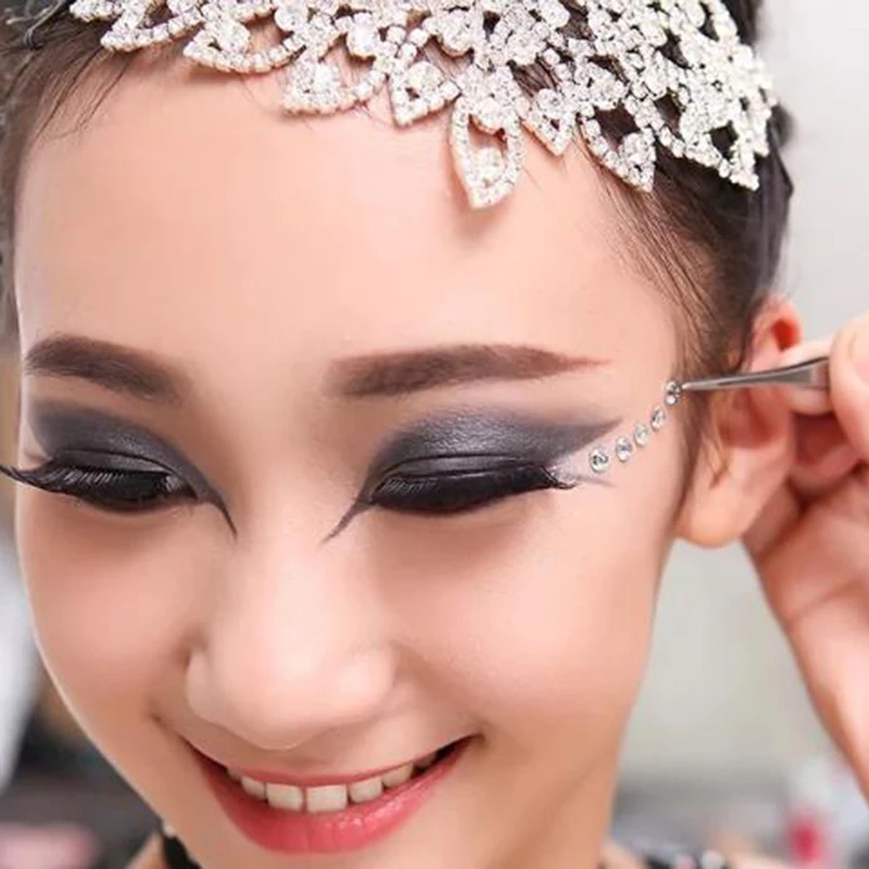 

Уход за кожей лица модные тату Diamond для макияжа для подводки для глаз и стикером с изображением рожицы драгоценный камень макияж глаз с укра...